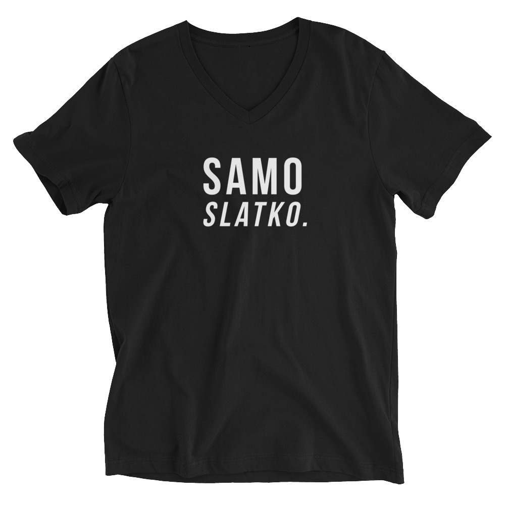 Samo Slatko Black V-Neck Shirt