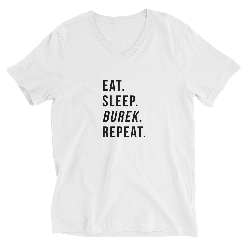Eat. Sleep. Burek. Repeat. V-Neck Shirt