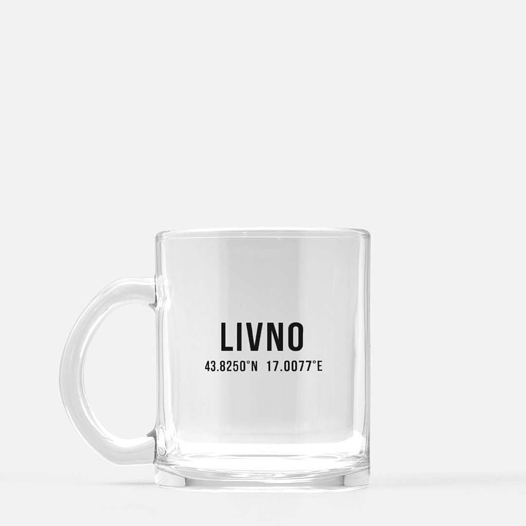 Livno Coordinates Glass Mug