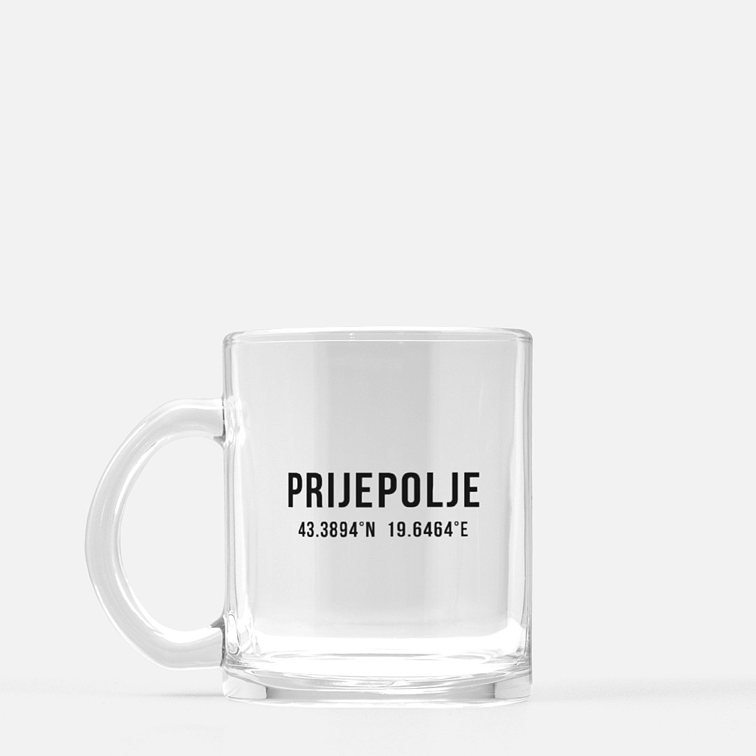 Prijepolje Coordinates Glass Mug