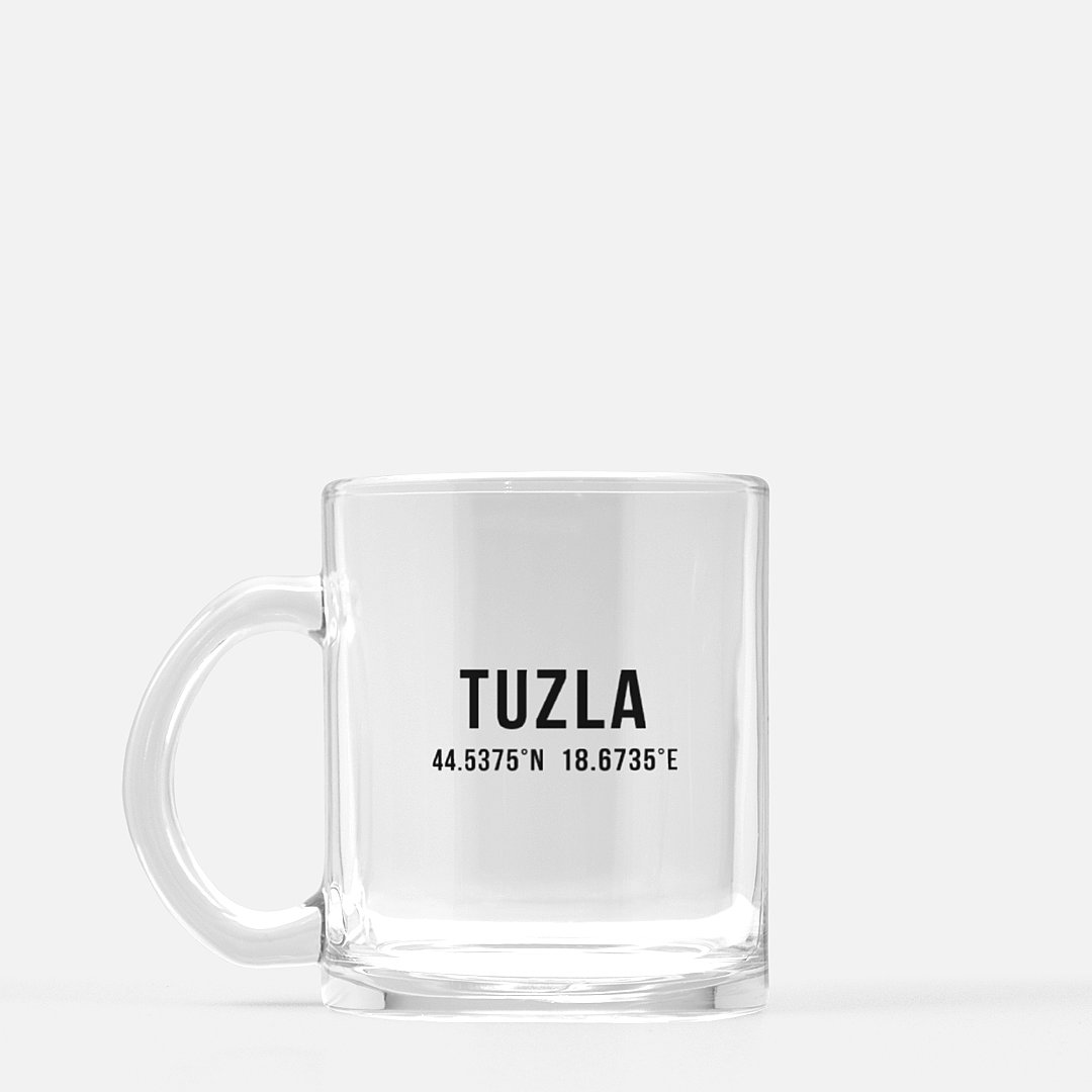Tuzla Coordinates Glass Mug