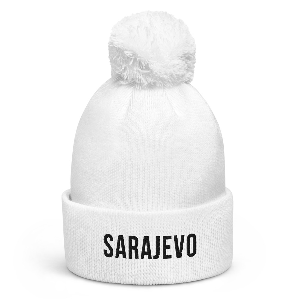 Sarajevo Pom-Pom White Beanie