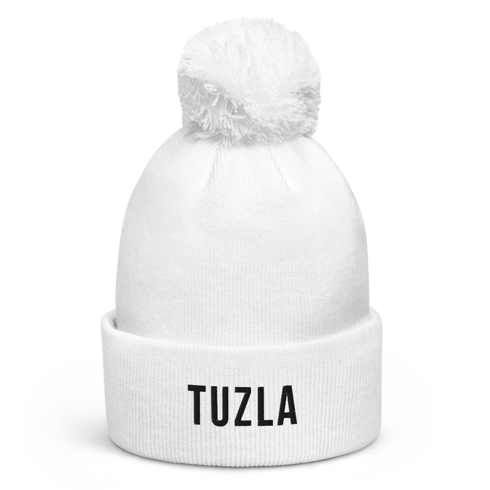 Tuzla Pom-Pom White Beanie