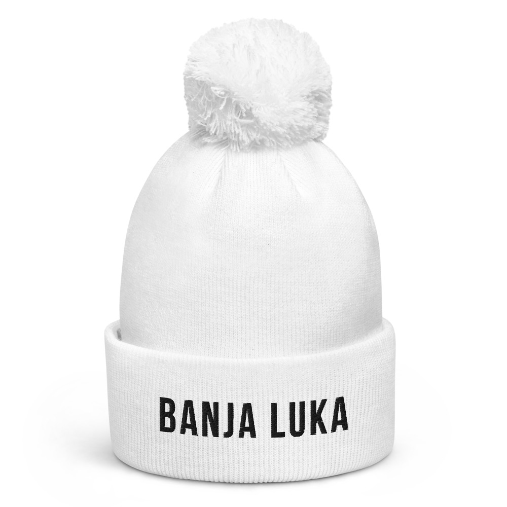 Banja Luka Pom-Pom White Beanie