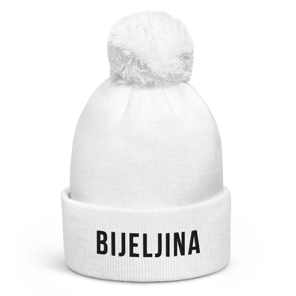 Bijeljina Pom-Pom White Beanie