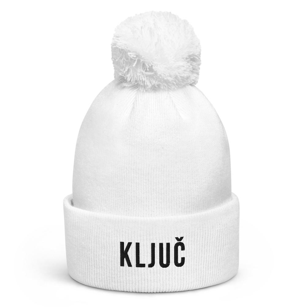 Ključ Pom-Pom White Beanie