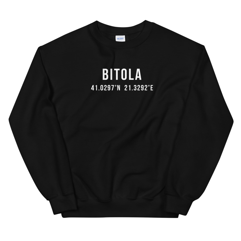 Bitola Coordinates Sweatshirt (White Text)