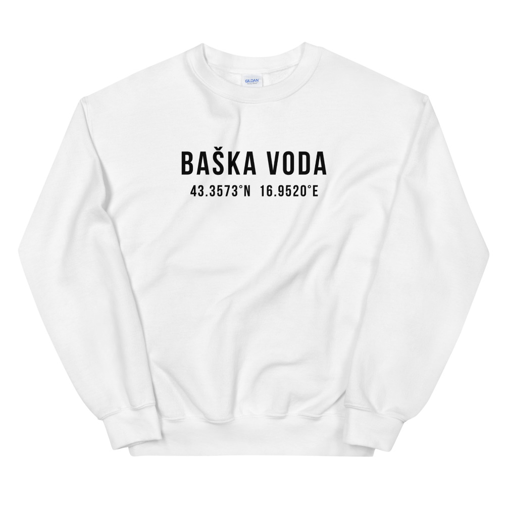 Baška Voda Coordinates White Sweatshirt