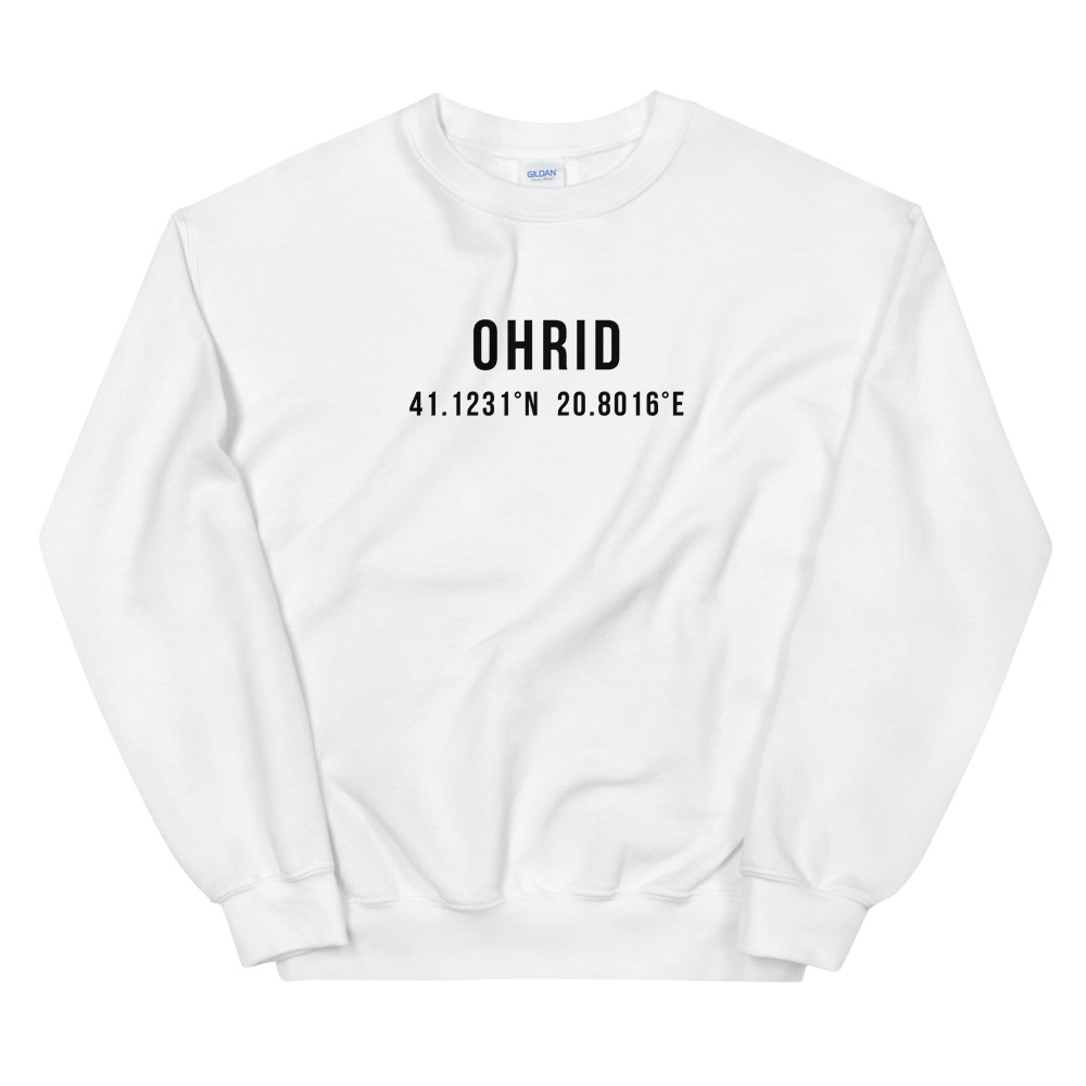 Ohrid Coordinates White Sweatshirt