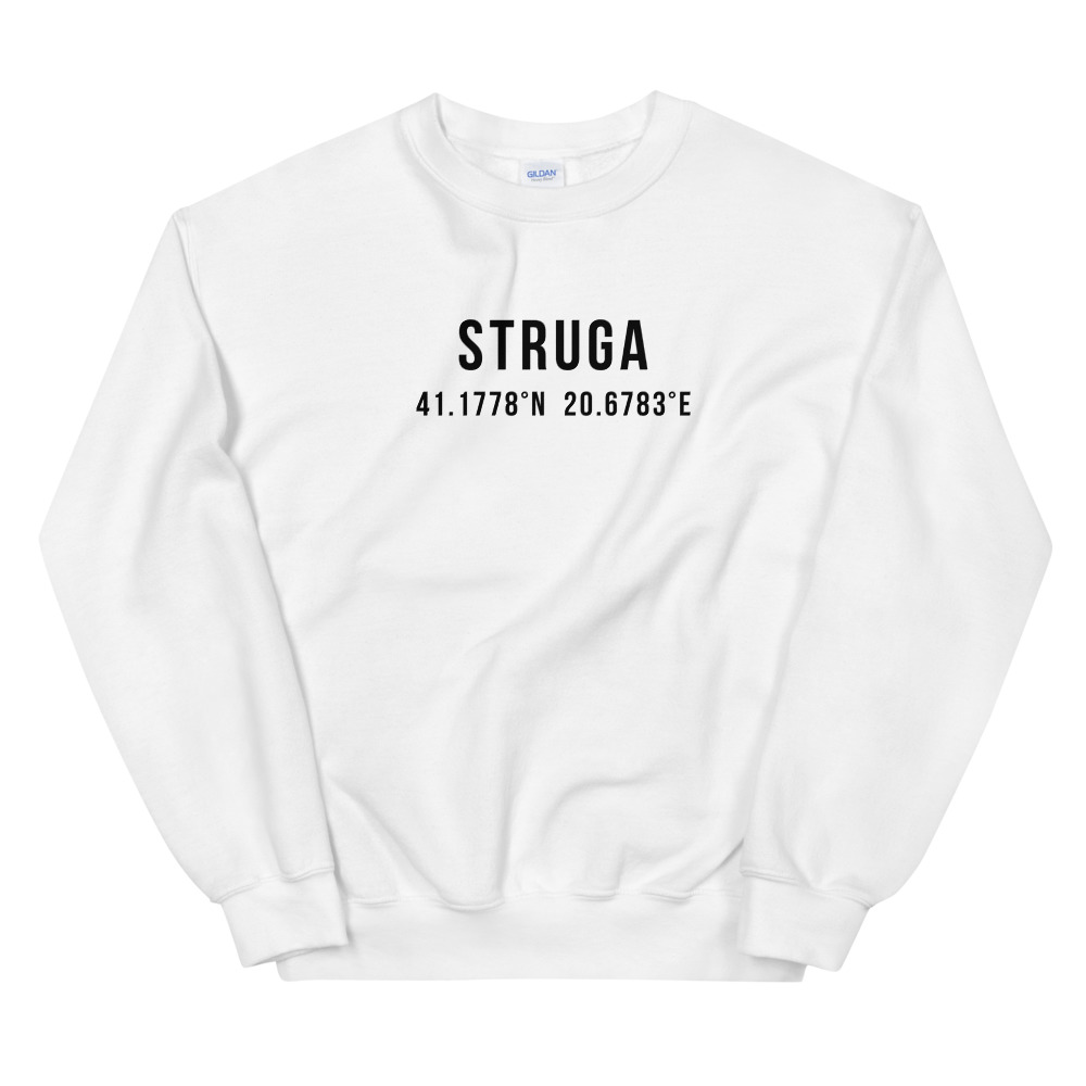 Struga Coordinates White Sweatshirt