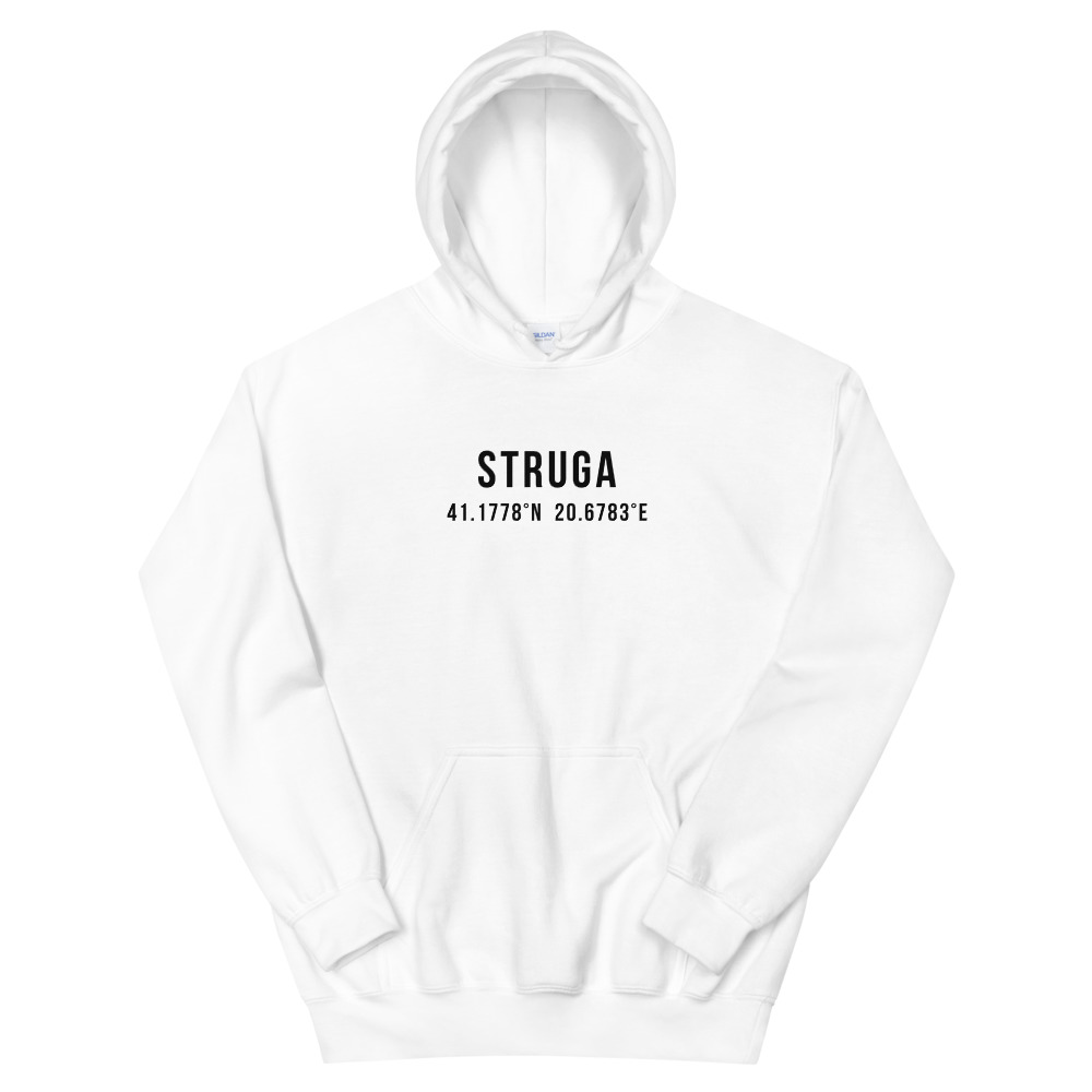 Struga Coordinates White Hoodie