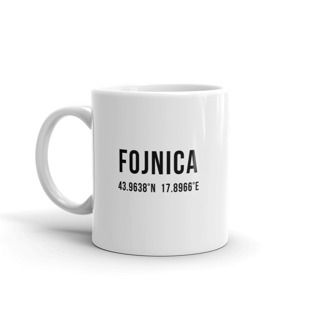 Fojnica Coordinates Mug