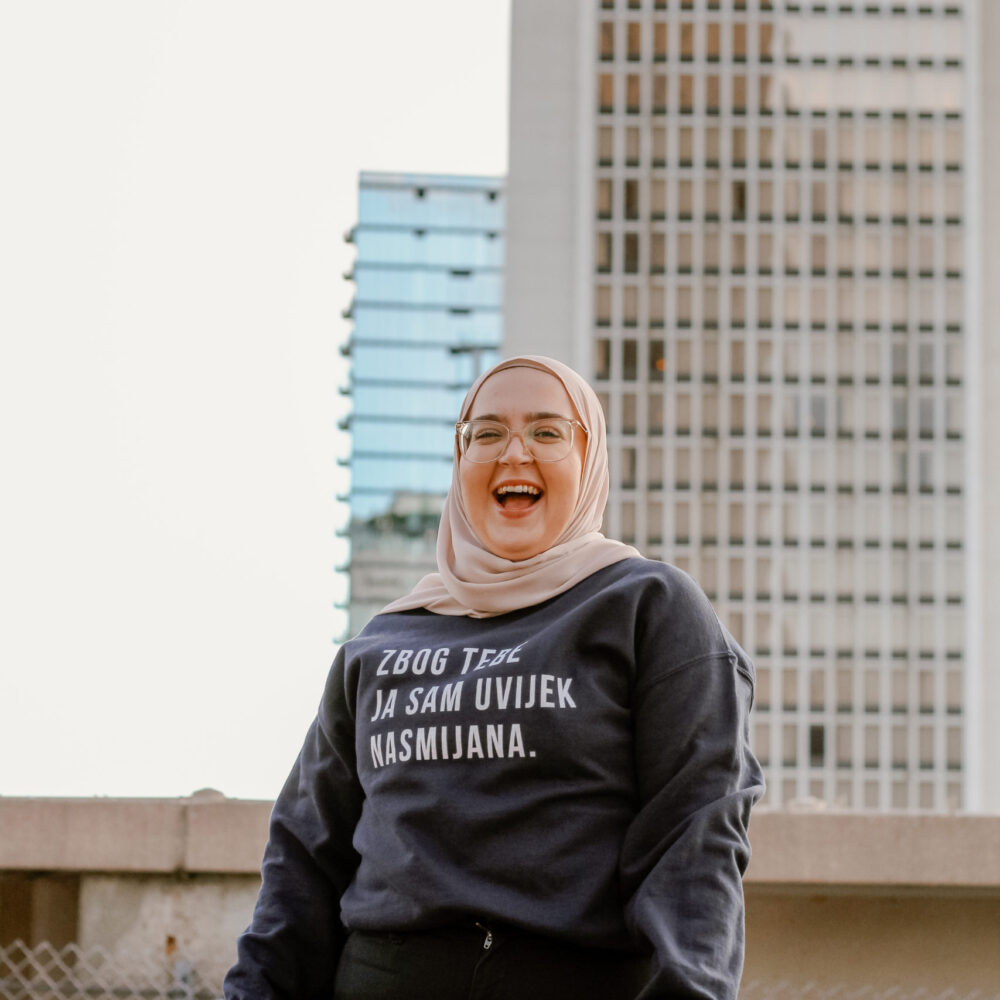 Uvijek Nasmijana Sweatshirt (White Text)