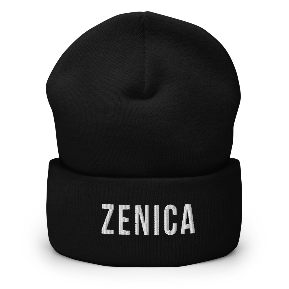 Zenica Beanie (White Text)