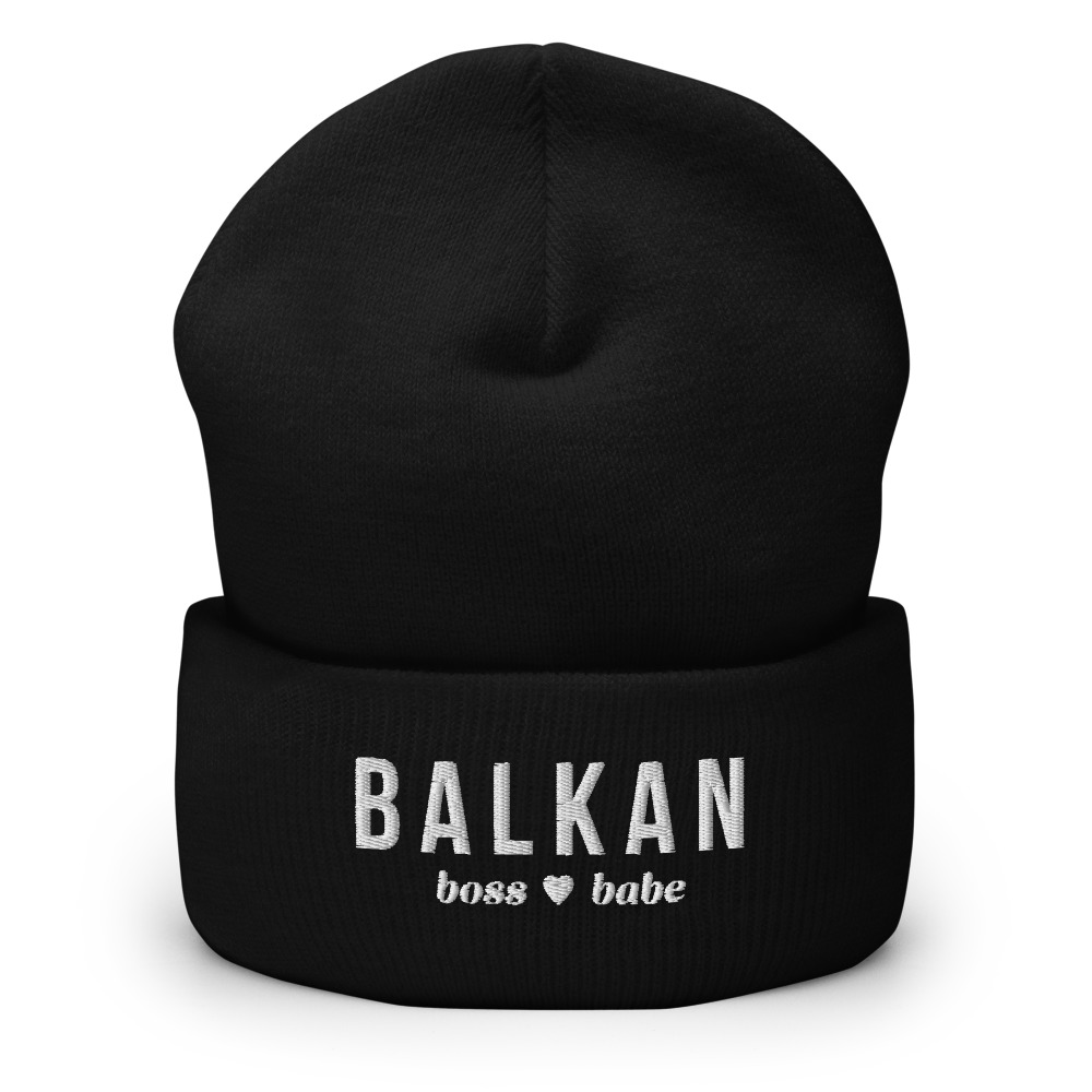 Balkan Boss Babe Beanie (White Text)