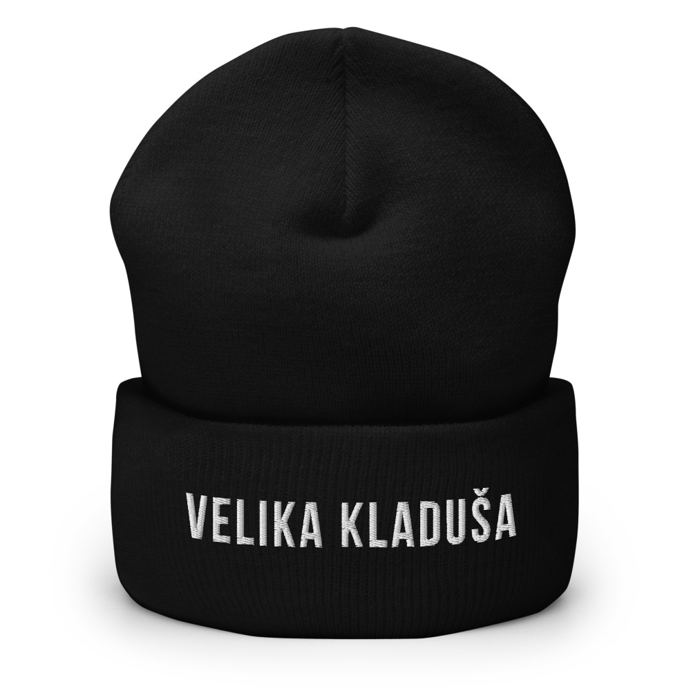 Velika Kladuša Beanie (White Text)