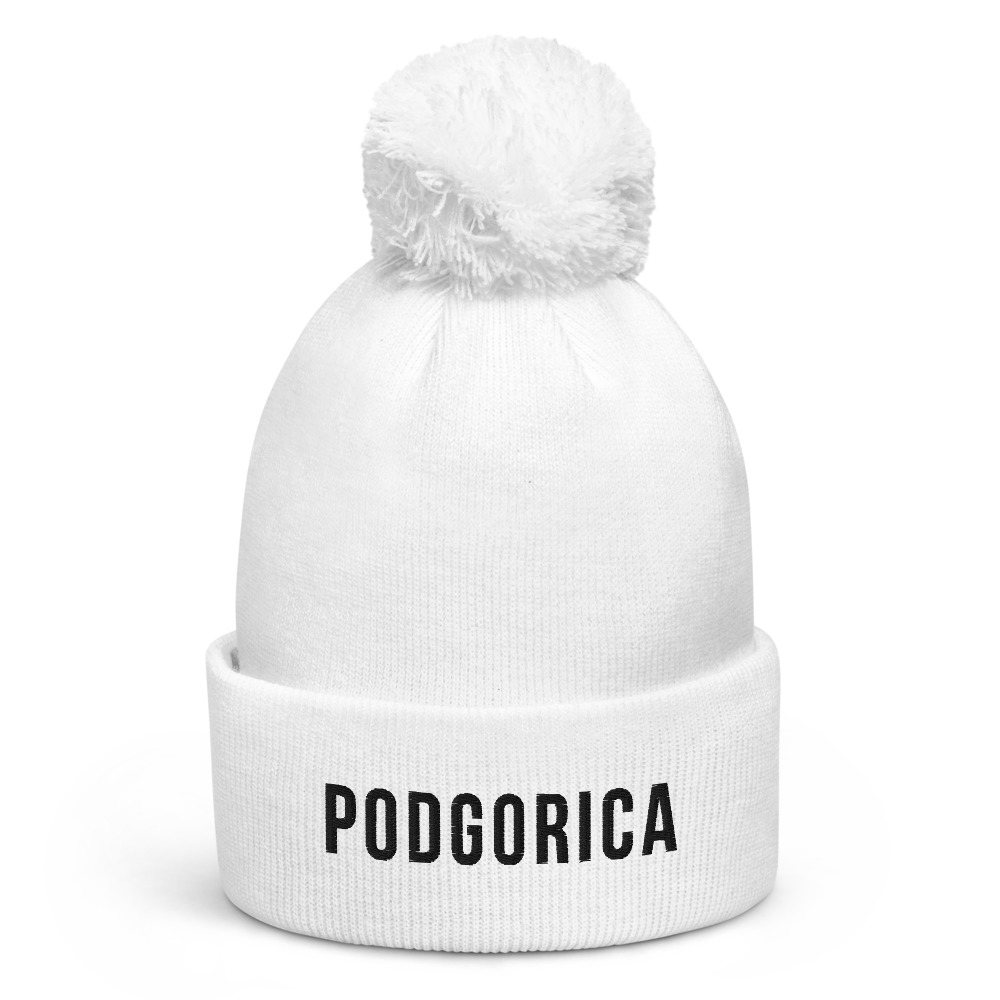 Podgorica Pom-Pom White Beanie