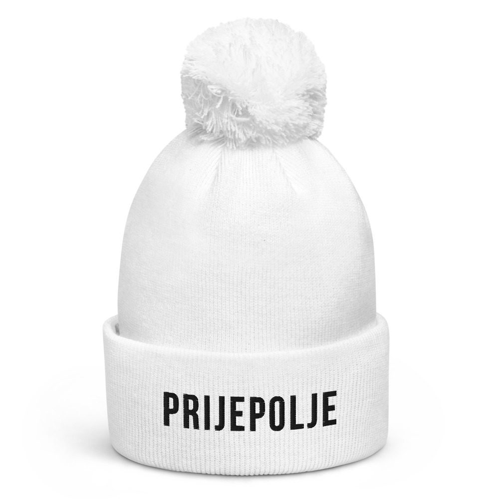 Prijepolje Pom-Pom White Beanie