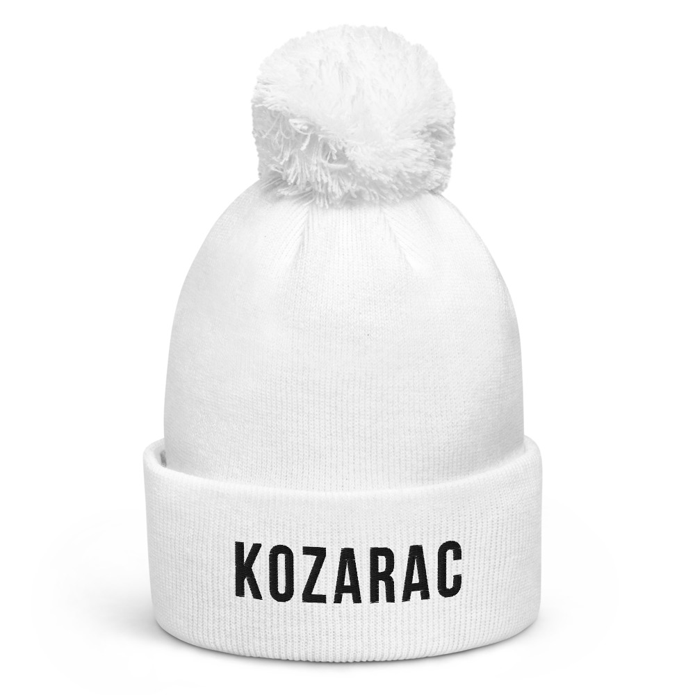 Kozarac Pom-Pom White Beanie