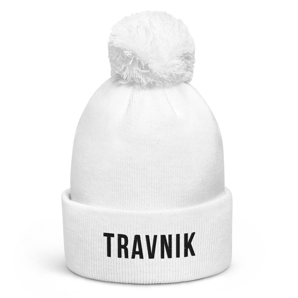 Travnik Pom-Pom White Beanie
