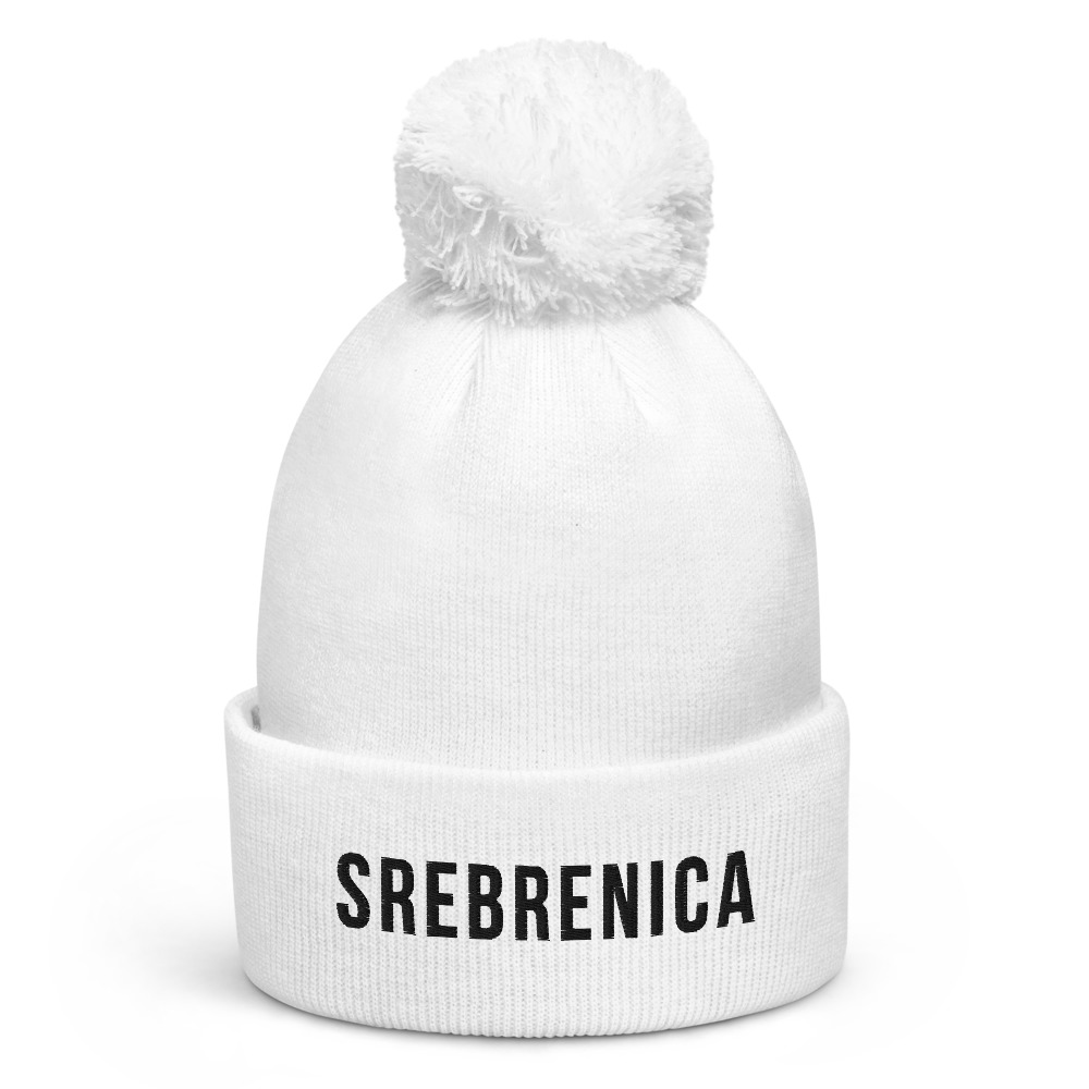 Srebrenica Pom-Pom White Beanie