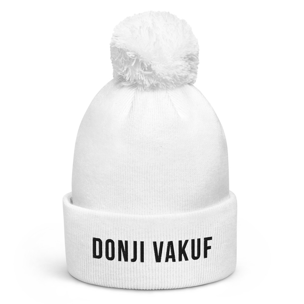 Donji Vakuf Pom-Pom White Beanie