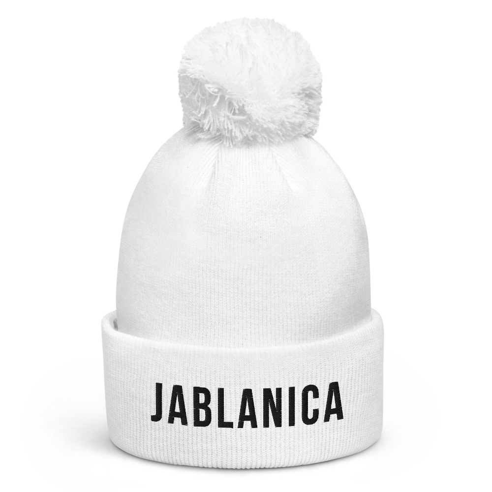 Jablanica Pom-Pom White Beanie
