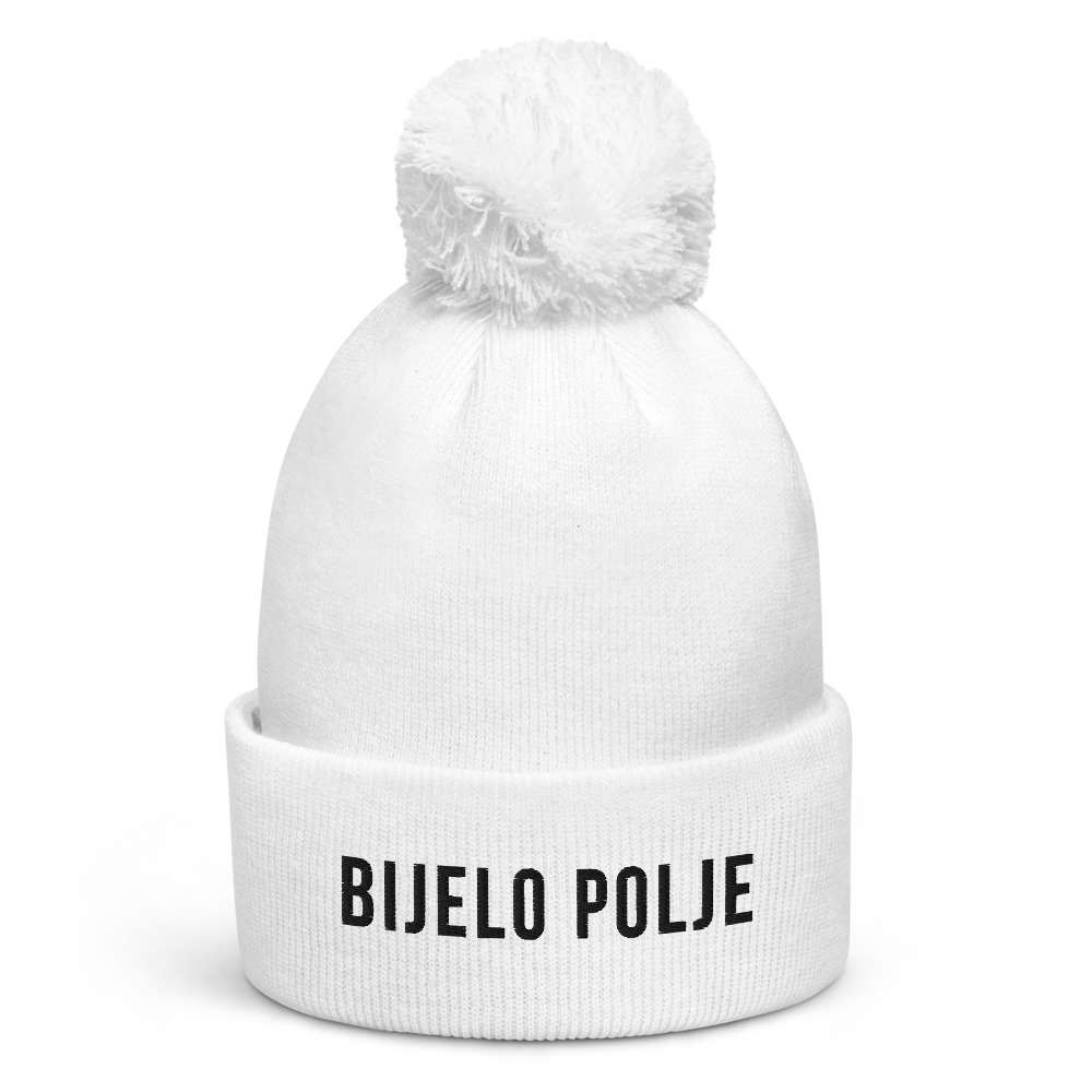 Bijelo Polje Pom-Pom White Beanie