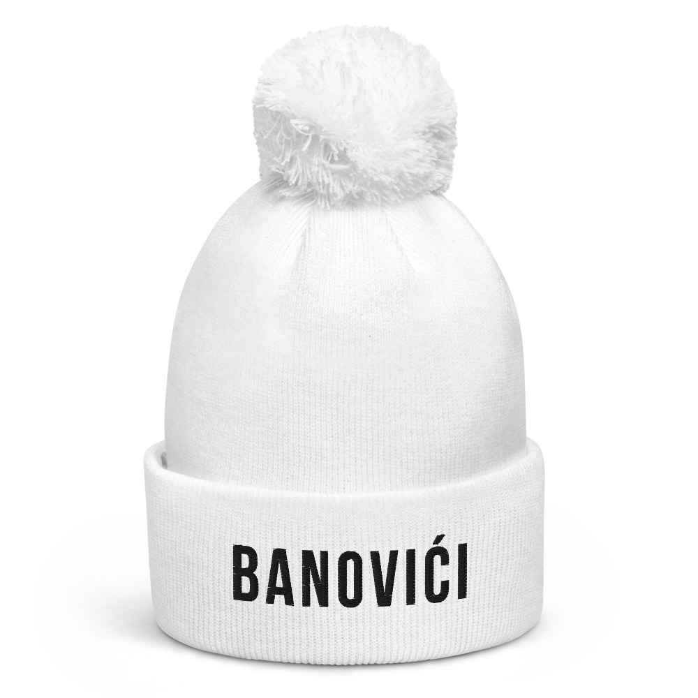 Banovići Pom-Pom White Beanie