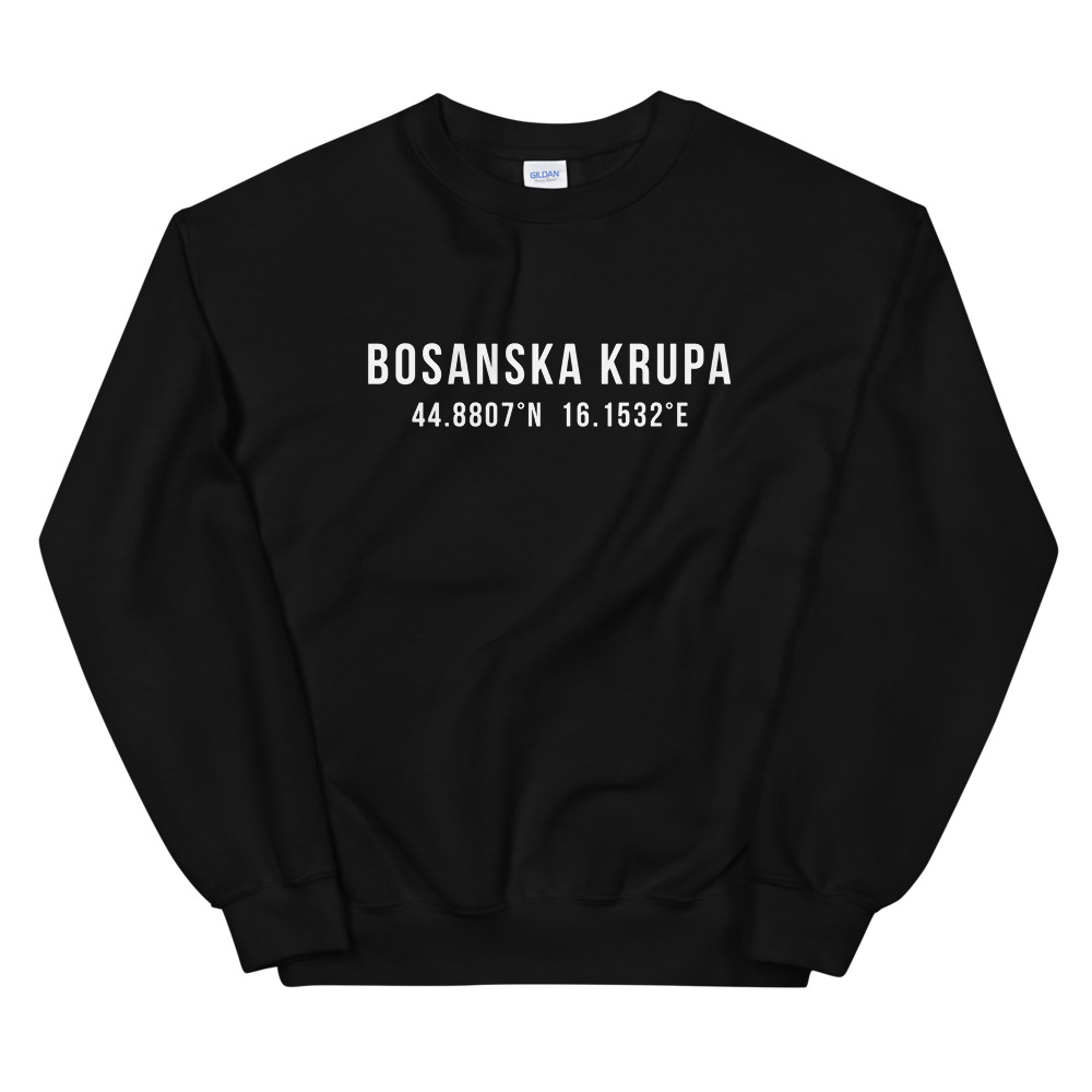 Bosanska Krupa Coordinates Sweatshirt (White Text)
