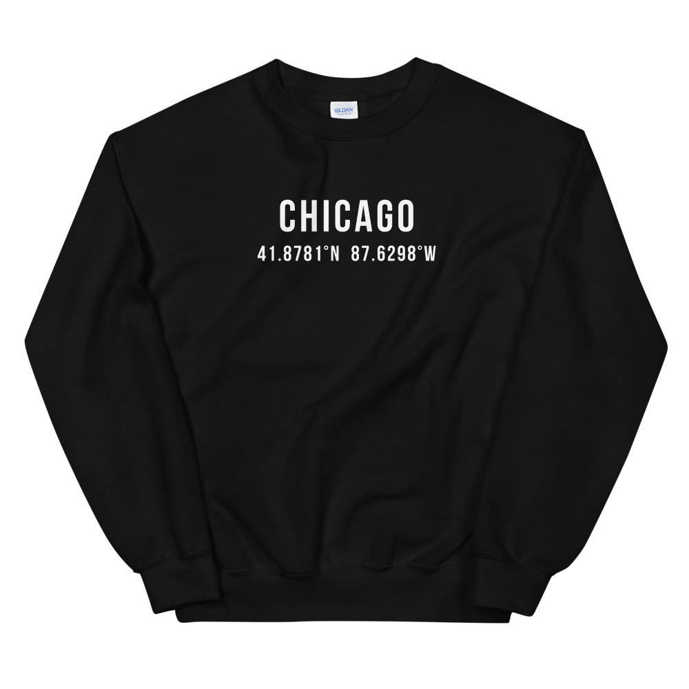 Chicago Coordinates Sweatshirt (White Text)