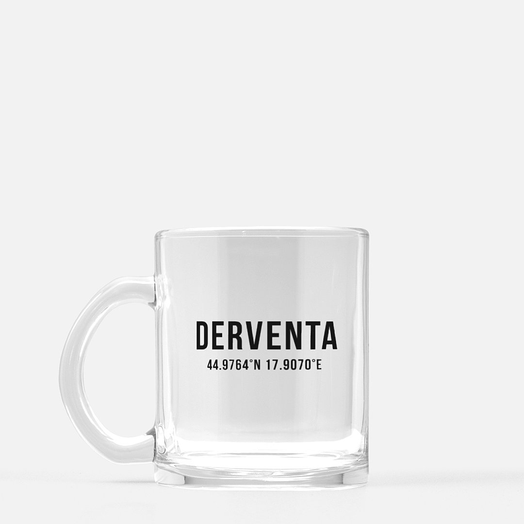 Derventa Coordinates Glass Mug