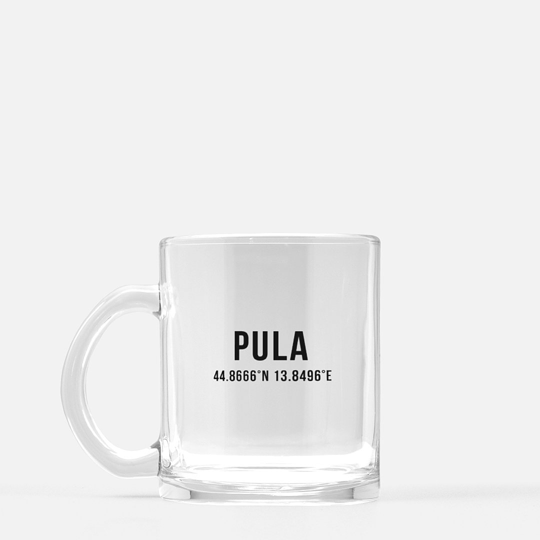 Pula Coordinates Glass Mug