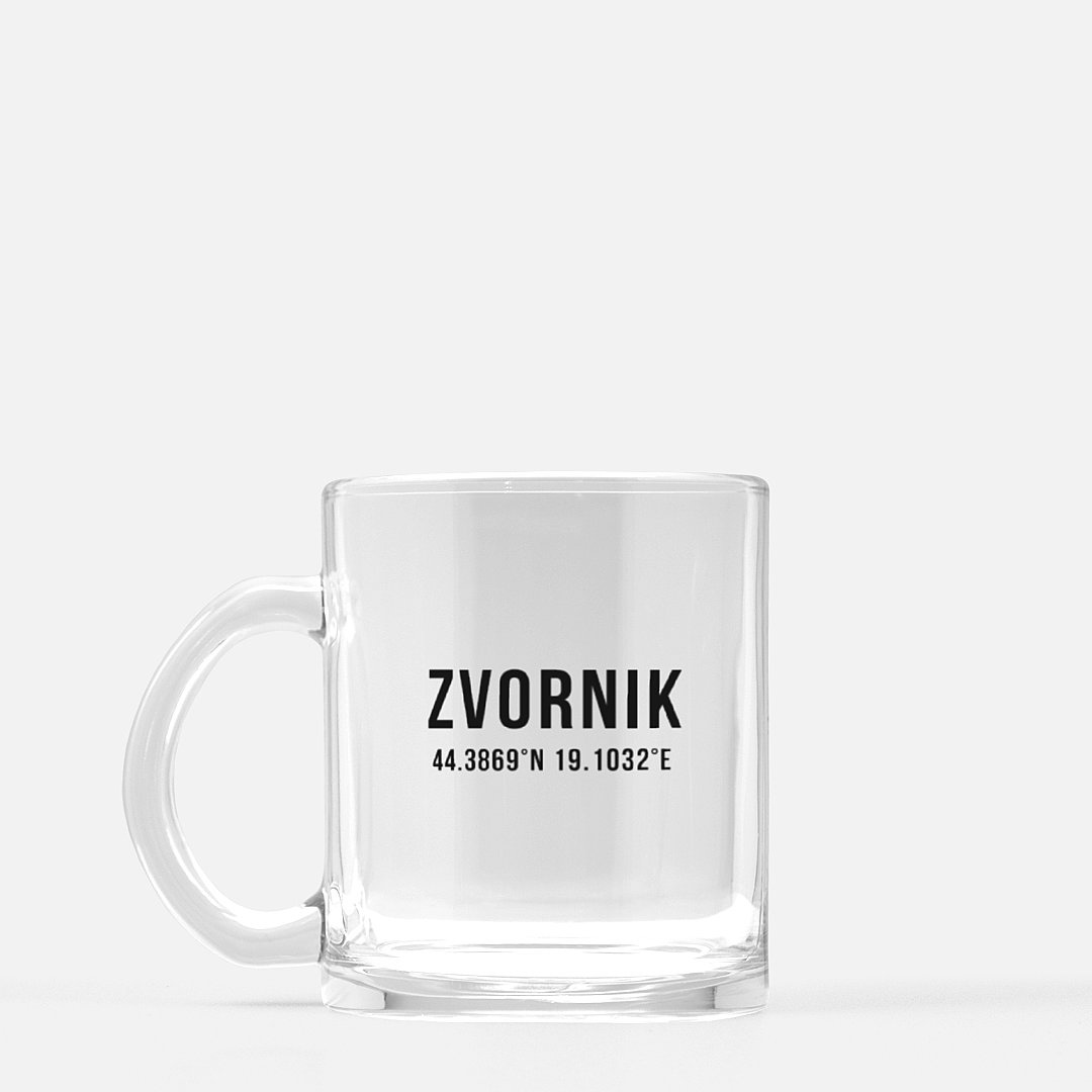 Zvornik Coordinates Glass Mug