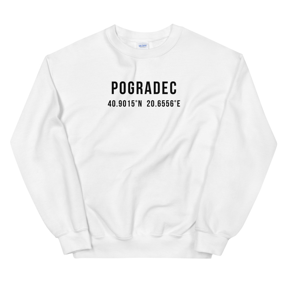 Pogradec Coordinates White Sweatshirt