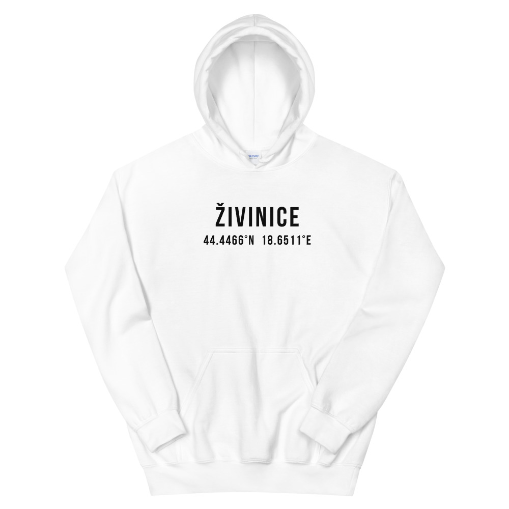 Živinice Coordinates White Hoodie