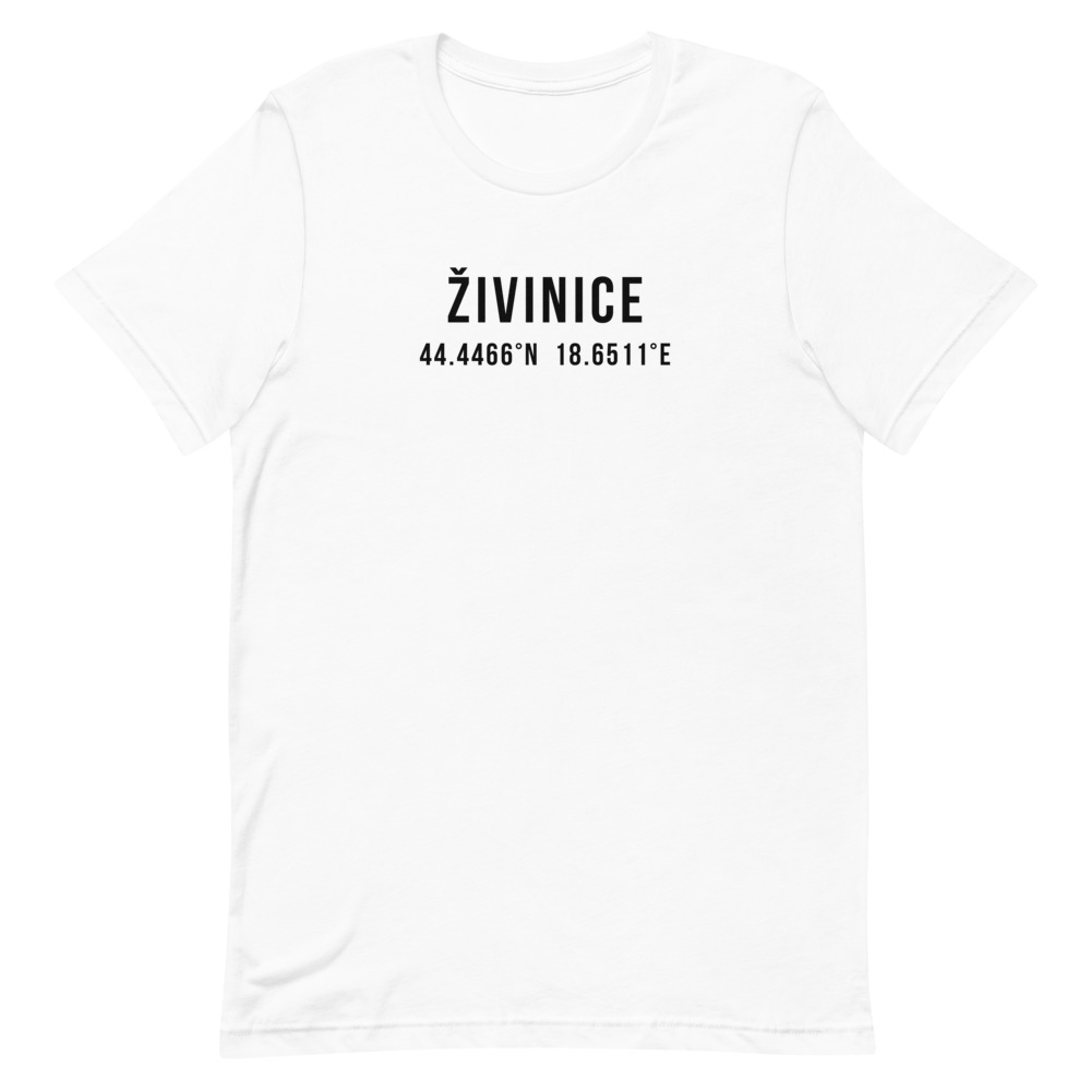 Živinice Coordinates White T-Shirt