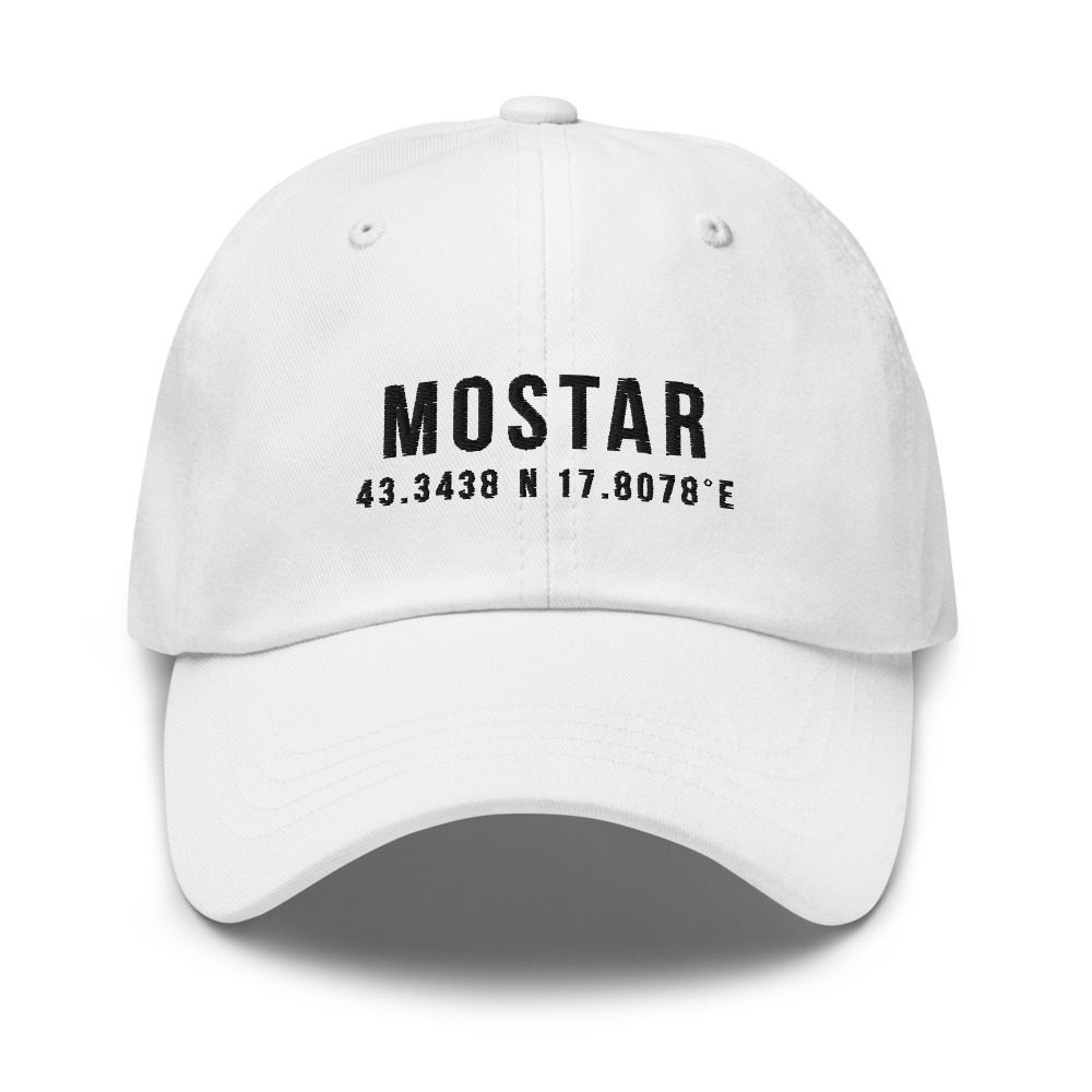 Mostar Coordinates White Dad Hat