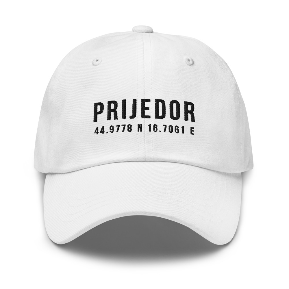 Prijedor Coordinates White Dad Hat