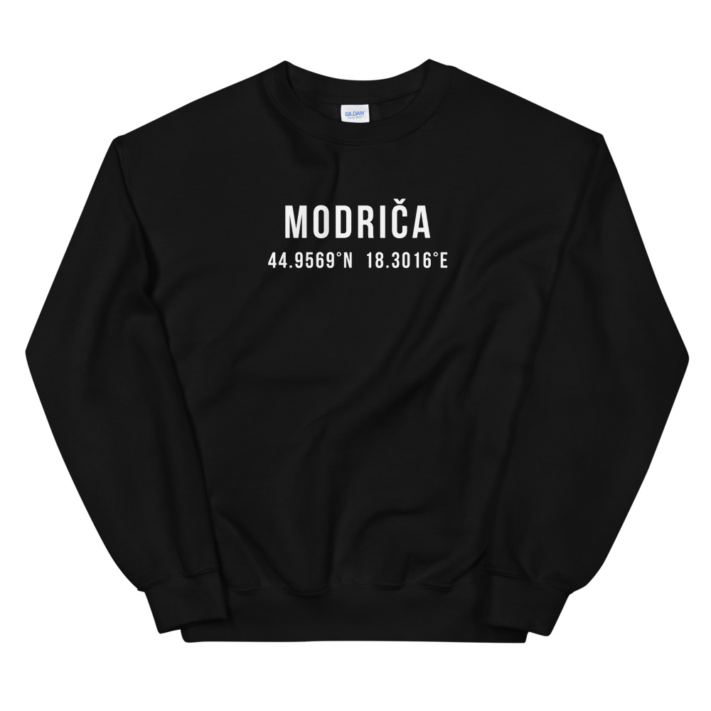 Modriča Coordinates Sweatshirt (White Text)
