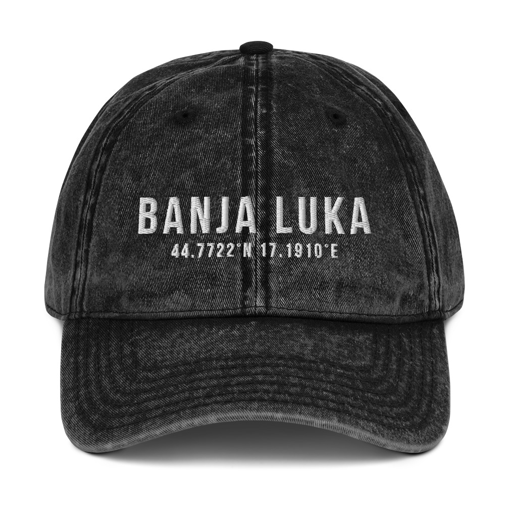 Banja Luka Coordinates Vintage Dad Hat