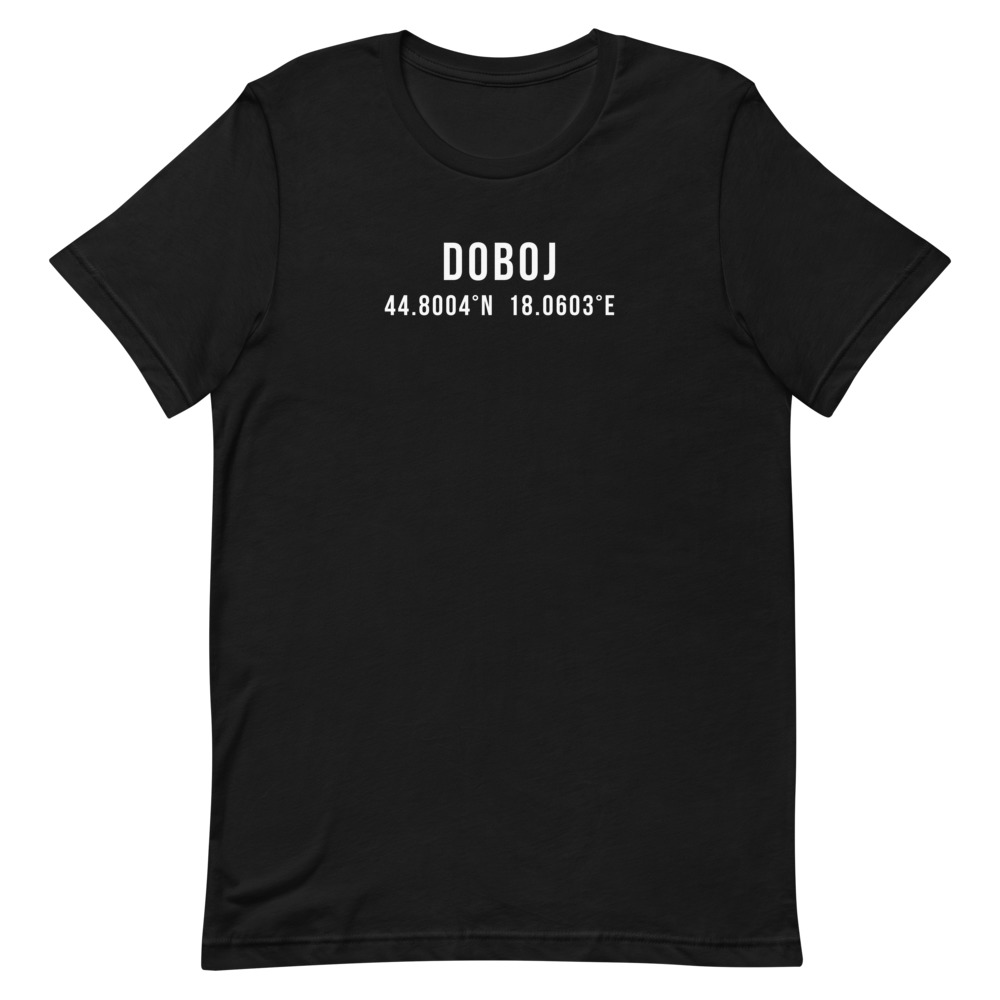 Doboj Coordinates T-Shirt (White Text)
