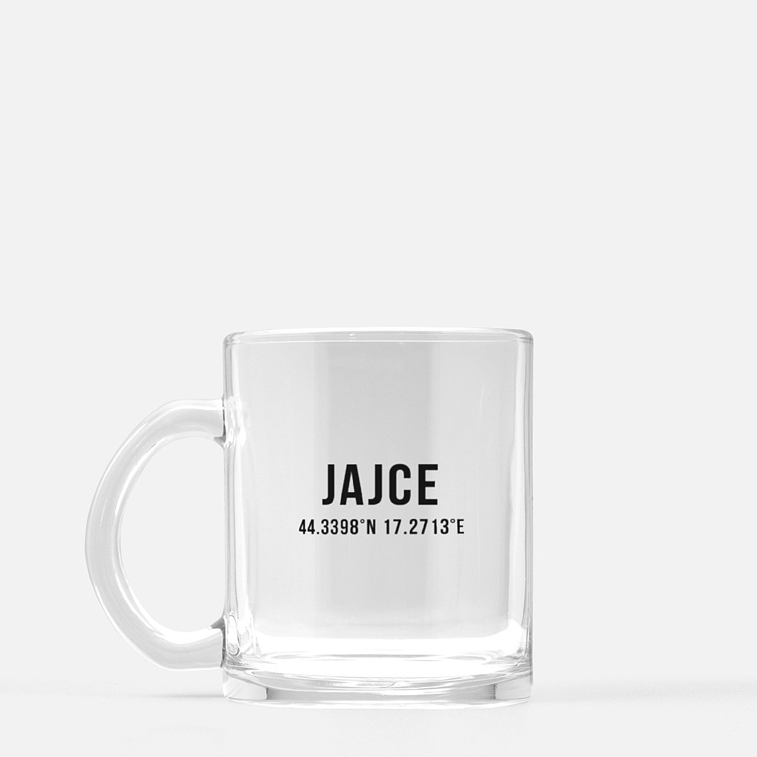 Jajce Coordinates Glass Mug