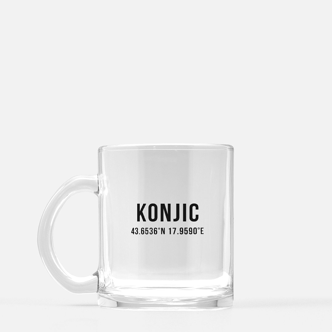 Konjic Coordinates Glass Mug