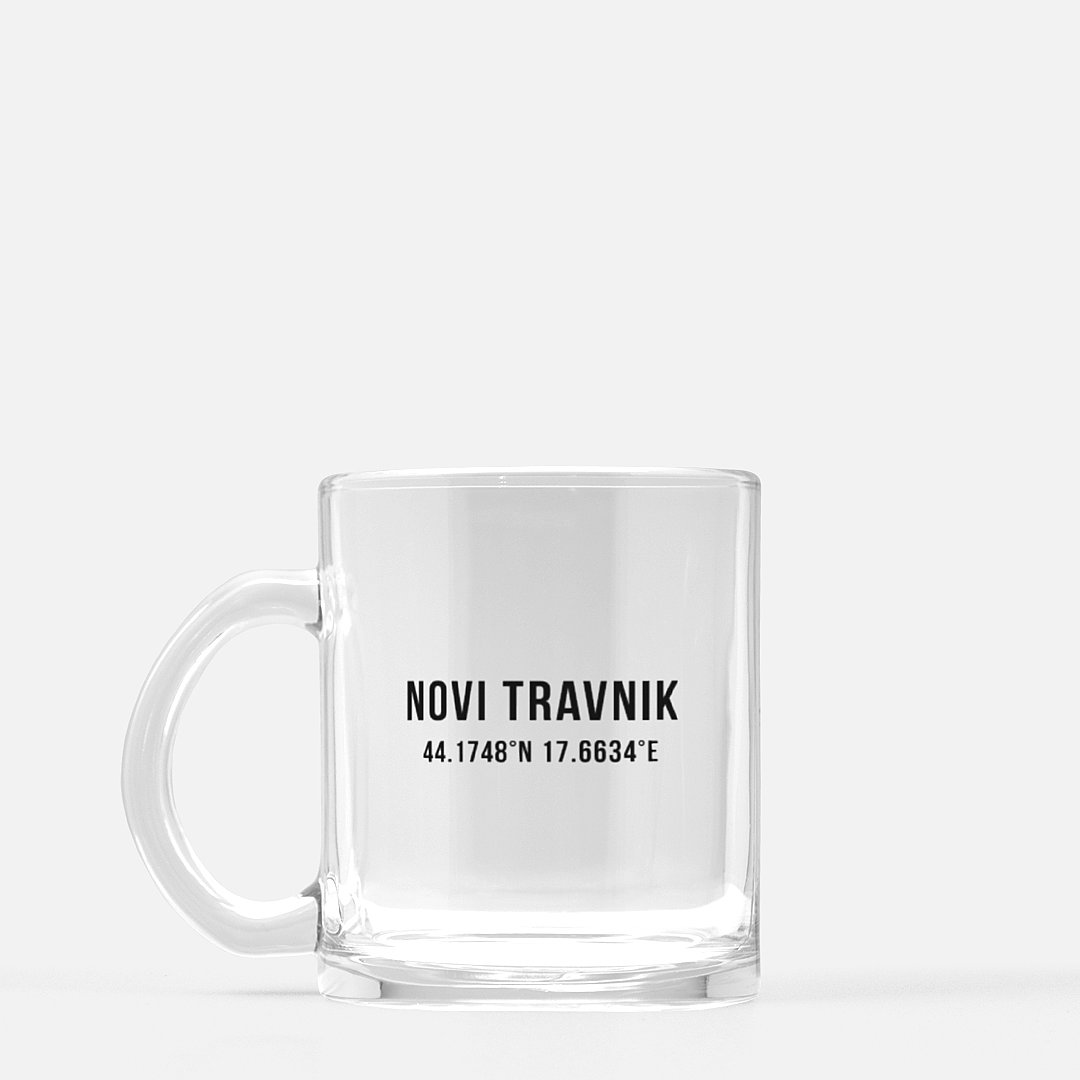 Novi Travnik Coordinates Glass Mug