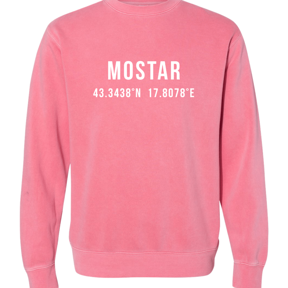 mostar bosnia and herzegovina pink vintage sweatshirt balkan balkans diaspora style balkan bred