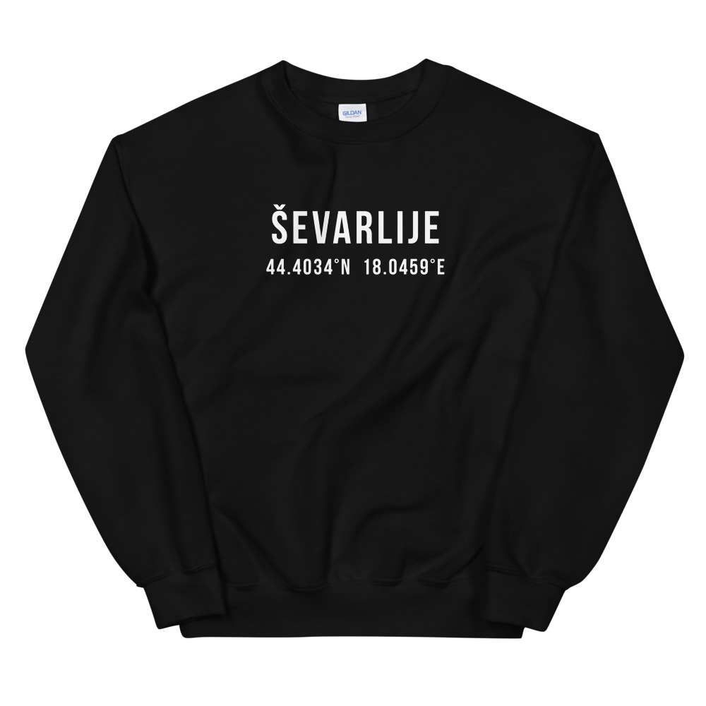 Ševarlije Coordinates Sweatshirt (White Text)