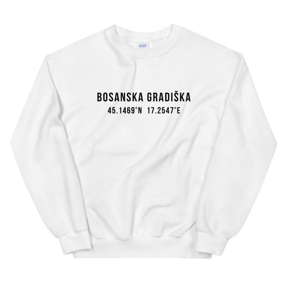 Bosanska Gradiška Coordinates White Sweatshirt