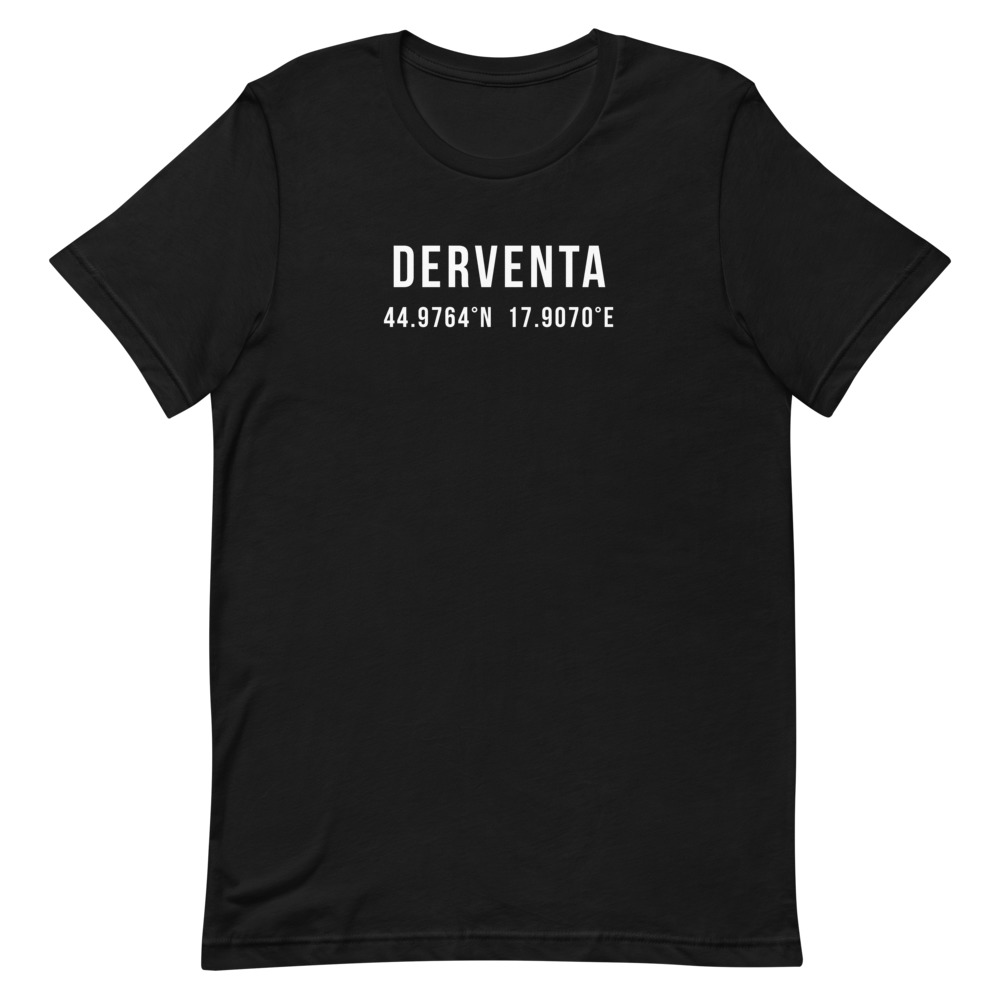 Derventa Coordinates T-Shirt (White Text)