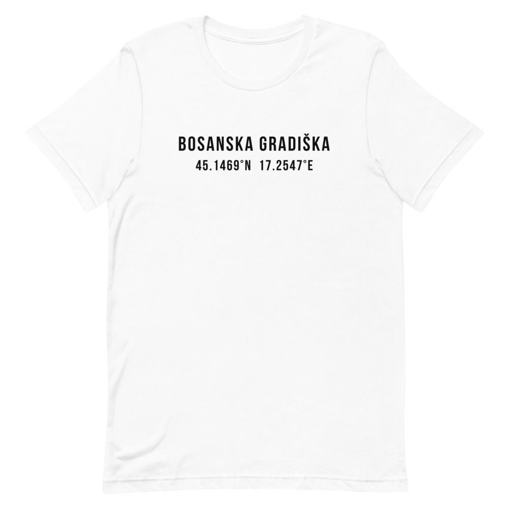 Bosanska Gradiška Coordinates White T-Shirt